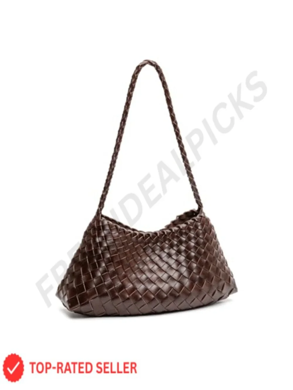 Woven Hobo Shoulder Bag Small Purse Vegan Leather Handbag